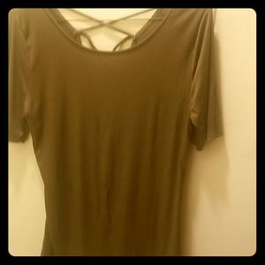 A green short-sleeve top